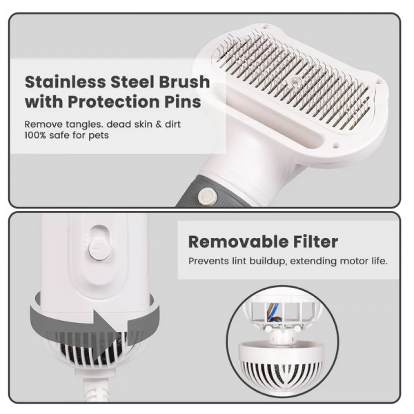 Фен для домашніх тварин з гребінцем Vailge PBMB-E