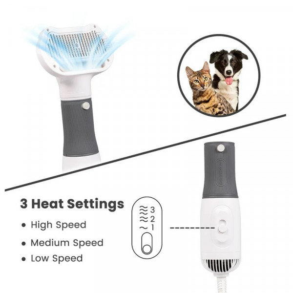 Фен для домашніх тварин з гребінцем Vailge PBMB-E