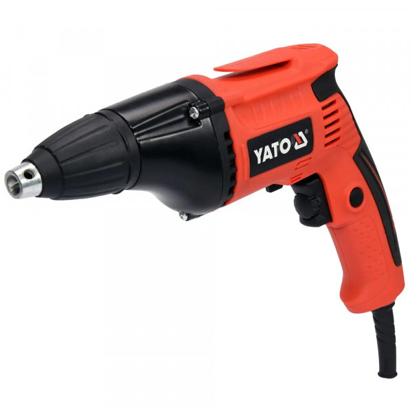 Шурупокрут для г/к плит мережевий YATO YT-82071 550 Вт, з обоймою для шуруп: Ø= 3,5мм, l= 22-55мм