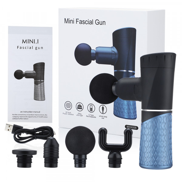 Перкусійний портативний масажер для тіла та м'язів Fascial Gun WHX008