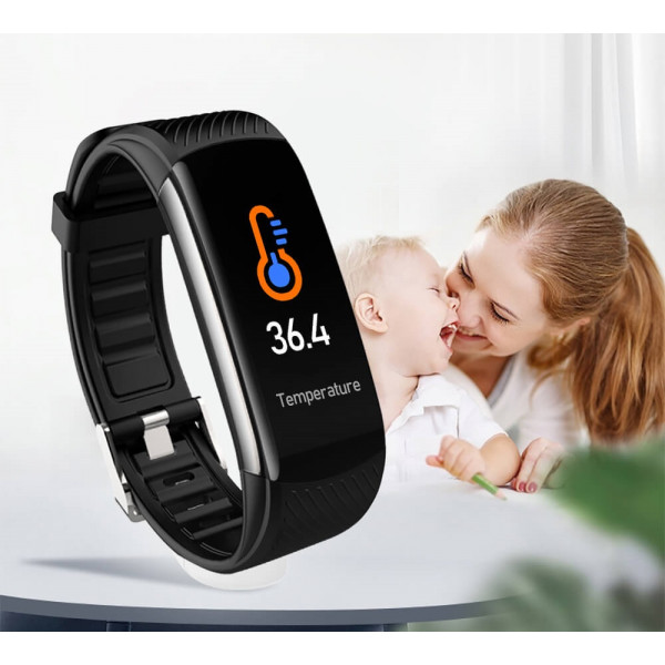 Розумний фітнес браслет Lemfo C6T з датчиком температури тіла