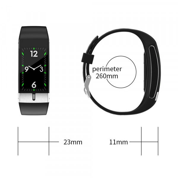 Розумний фітнес браслет Lemfo E66 з вимірюванням температури і тонометром