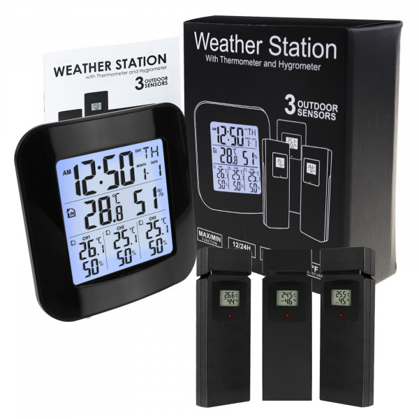Метеостанція KKMoon weather station WEA-46 з трьома датчиками