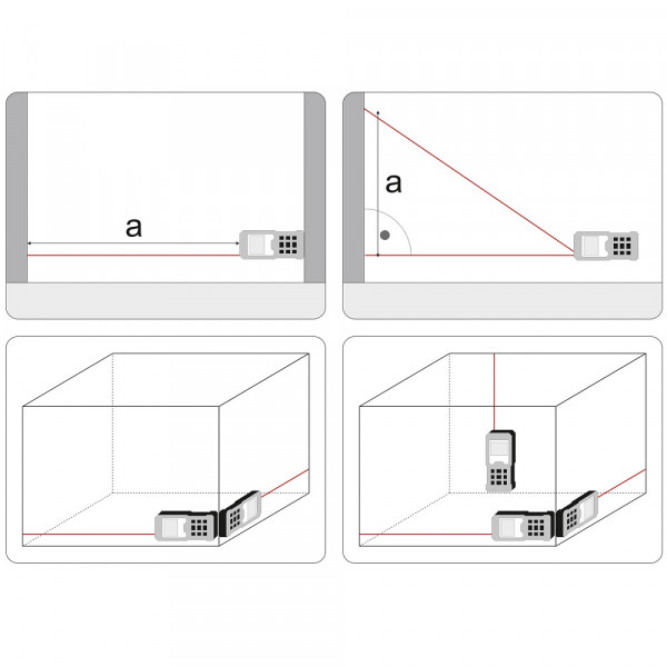 Дальномір лазерний VOREL 81795 0.2-100 м ± 2 мм, 8 режимів