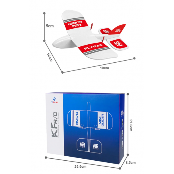Літак на радіокеруванні KFPLAN KF606 з вбудованим гіроскопом