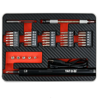 Викрутка акумуляторна з набором біт 39 предметів Yato YT-27930 в кейсі