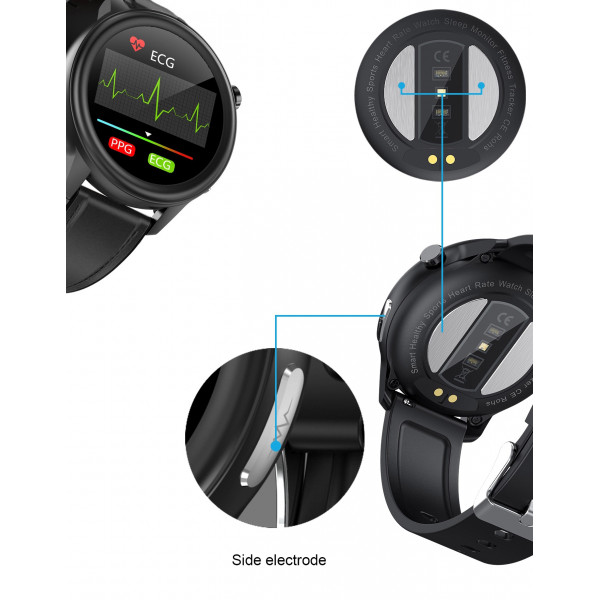 Розумний годинник Lemfo E80 з пульсоксиметром та ЕКГ