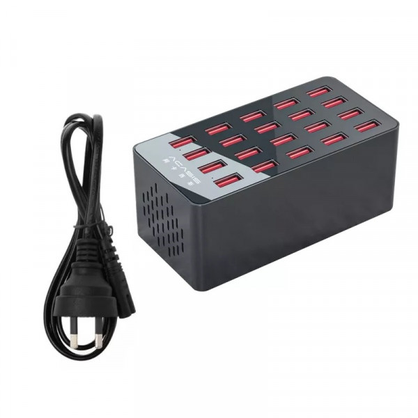 Зарядна станція на 20 портів Acasis AC-838 для смартфонів та планшетів