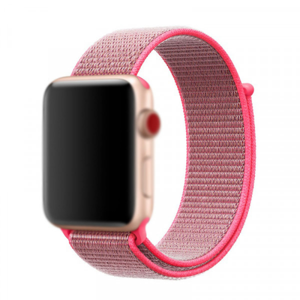 Нейлоновий ремінець для смарт-годинника 42/44mm Nylon Sport Loop Electric Pink