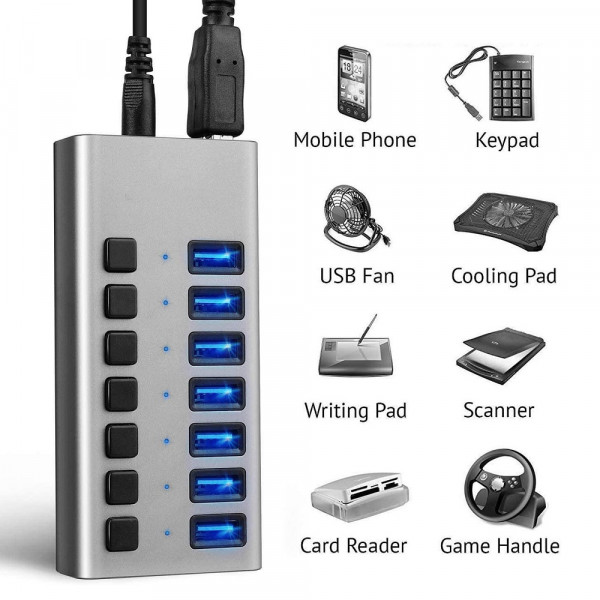 USB hub Acasis H707 на 7 портів USB 3.0