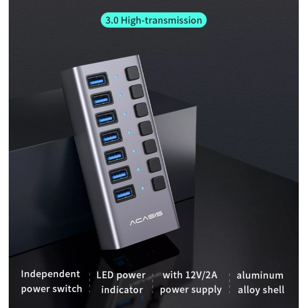 USB hub Acasis H707 на 7 портів USB 3.0
