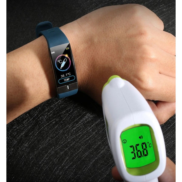 Розумний фітнес браслет Lemfo E66 з вимірюванням температури і тонометром