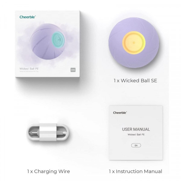 Інтерактивний м’ячик для собак Cheerble Wicked Ball PE C0722