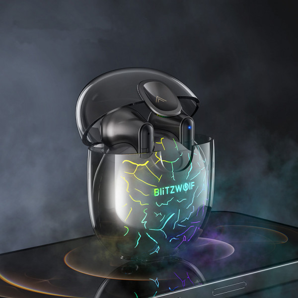Беспроводные Bluetooth наушники BlitzWolf BW-FLB5 с низкой задержкой и RGB подсветкой