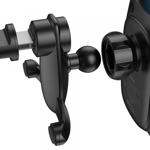 Автомобільний тримач для телефону з бездротовою зарядкою 15 Вт Baseus Milky Way WXHW02-01