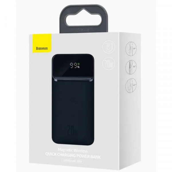 Зовнішній акумулятор для айфону MagSafe з бездротовою зарядкою 10000 мАг 20Вт Baseus PPMT-03