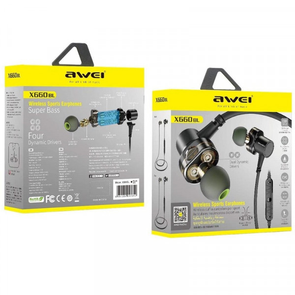 Бездротові навушники Bluetooth Awei X660BL