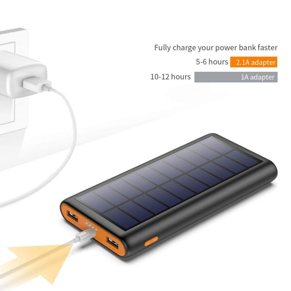 Портативна батарея Solar Power Bank 26800mAh ‎HX160S4 із сонячною панеллю