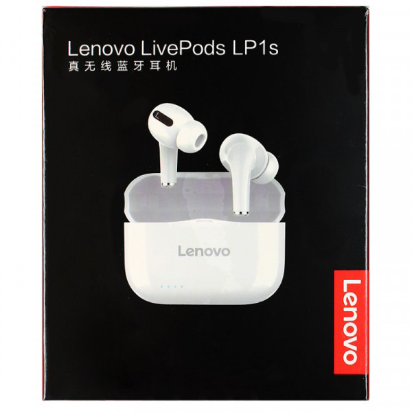 Беспроводные Bluetooth наушники Lenovo LP1s с кейсом для зарядки