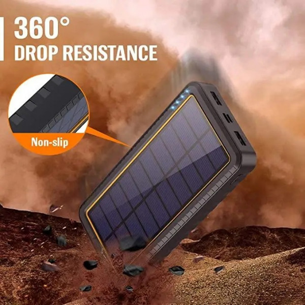 Портативна батарея Solar Power Bank 26800mAh HX160S6 із сонячною панеллю