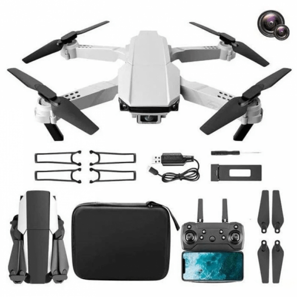 Квадрокоптер RC Drone S62 с двойной 4К HD камерой до 15 минут полета