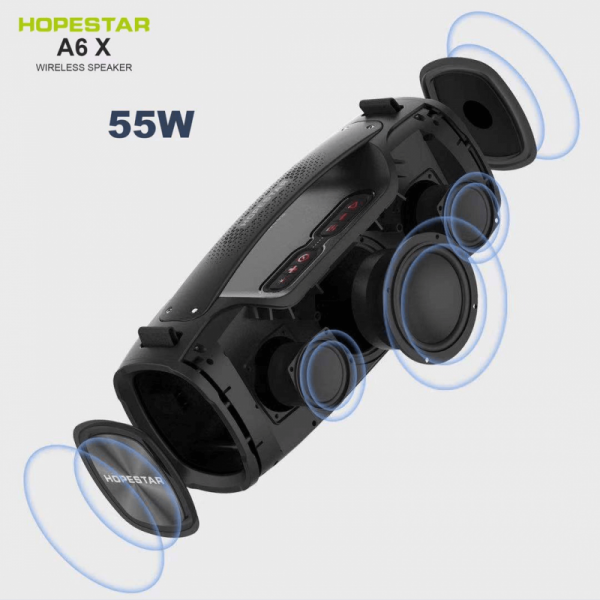 Портативна колонка вологозахищена Hopestar A6X 55Вт з функцією PowerBank