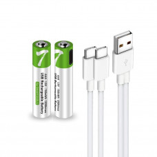 Комплект 2 шт. акумуляторні батареї Smartoools AAA 500 mah + зарядка Type-C
