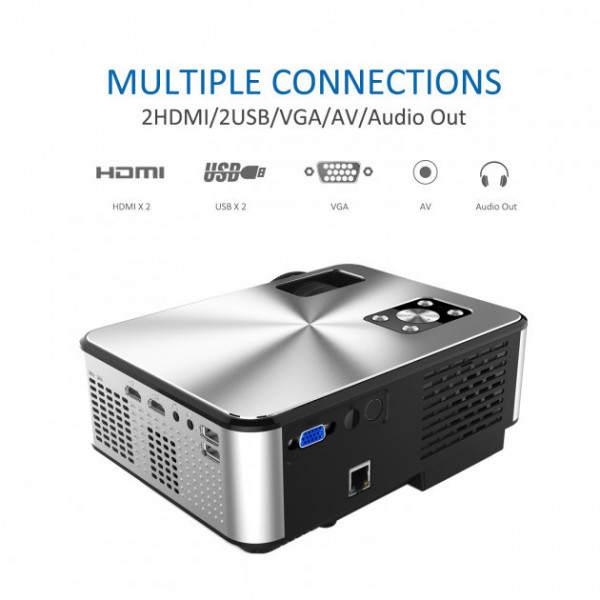 Портативный WIFI Мини LED проектор 2800 Lumen с Динамиком + TV тюнер Cheerlux C9