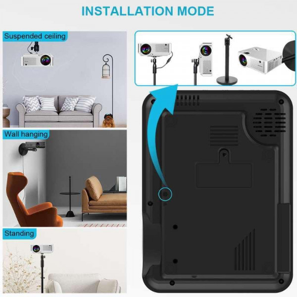 Портативный WIFI Мини LED проектор 2800 Lumen с Динамиком + TV тюнер Cheerlux C9