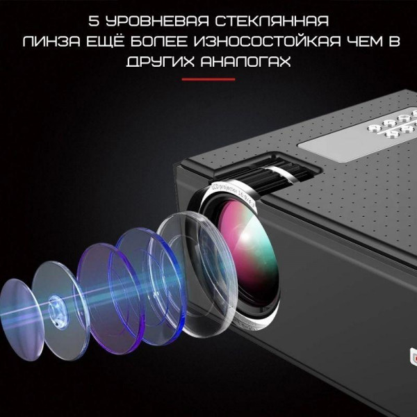 Портативный WIFI Мини LED проектор 2200 lumen с Динамиком + TV Тюнер Cheerlux C8