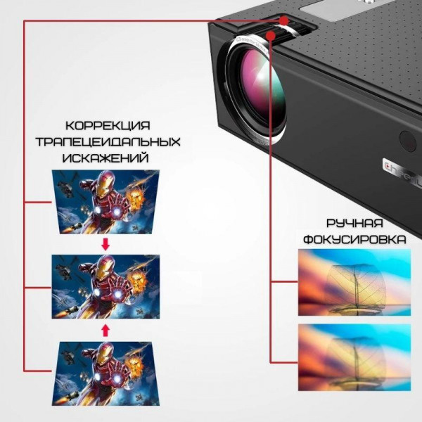 Портативный WIFI Мини LED проектор 2200 lumen с Динамиком + TV Тюнер Cheerlux C8