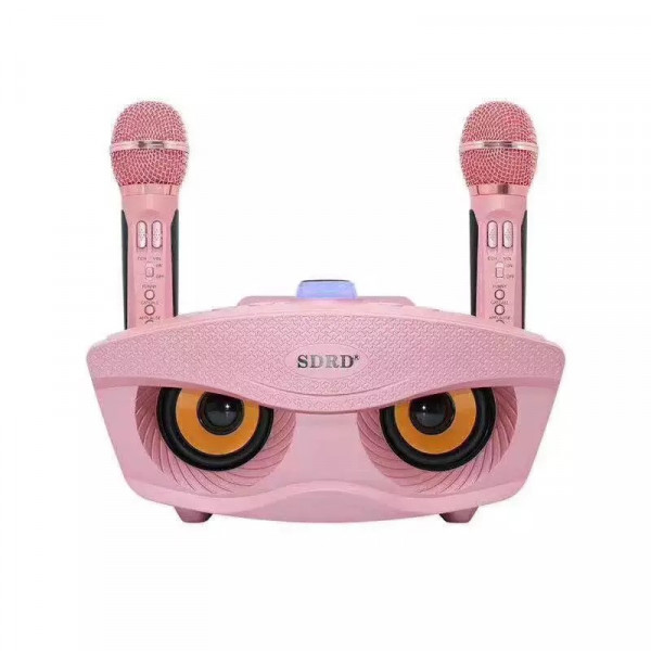 Беспроводная Караоке Система SDRD на Два Микрофона с Колонкой SD-306 Розовый