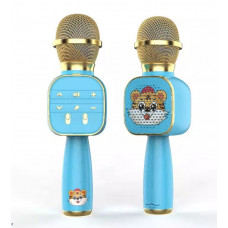 Караоке Микрофон Портативный GDS006 Bluetooth Колонка Караоке с Динамиками Голубой