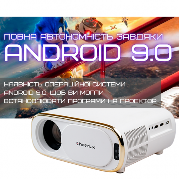 Портативный WIFI Мини LED Проектор Android 9.0 Full HD 1920*1080 P 4000 Lumen с Динамиком + Bluetooth 5.0