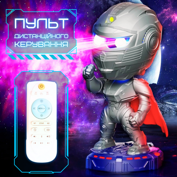 Проектор Звездного Неба с Bluetooth Колонкой + Звуки Природы + LED Подсветка Светодиодный Ночник Супергерой Ла