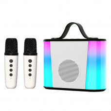 Беспроводная Блютуз Караоке Система на Два Микрофона V6 + Переносная Портативная Колонка с Функцией Смены