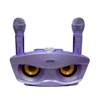 Портативная Беспроводная Акустическая Система с Двумя Микрофонами SDRD + Музыкальная Bluetooth Караоке Станция