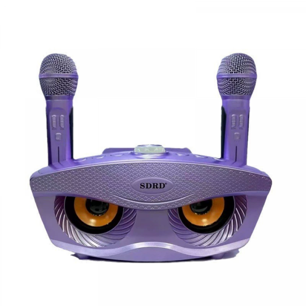 Портативная Беспроводная Акустическая Система с Двумя Микрофонами SDRD + Музыкальная Bluetooth Караоке Станция