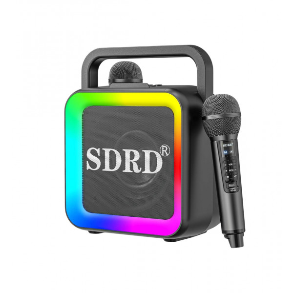 Беспроводная Караоке Колонка SDRD С Двумя Блютуз Микрофонами LED Подсветкой и Функцией Смены Голоса SD516