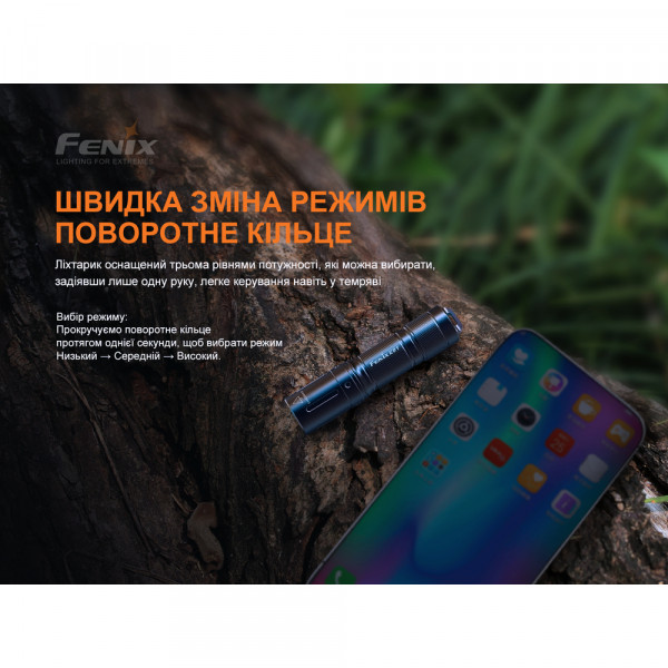 Ліхтар ручний Fenix E01 V2.0 блакитний