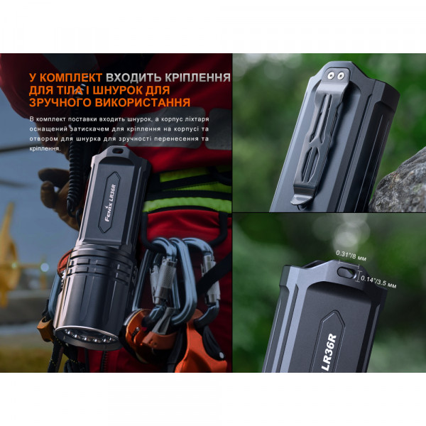 Ліхтар ручний пошуковий лазерний Fenix LR36R