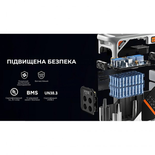 Зарядна станція Litheli 1800 Вт, 1069 Вт·год, LiFePO4, + 2 Power Bank (U20EH17-0U200)