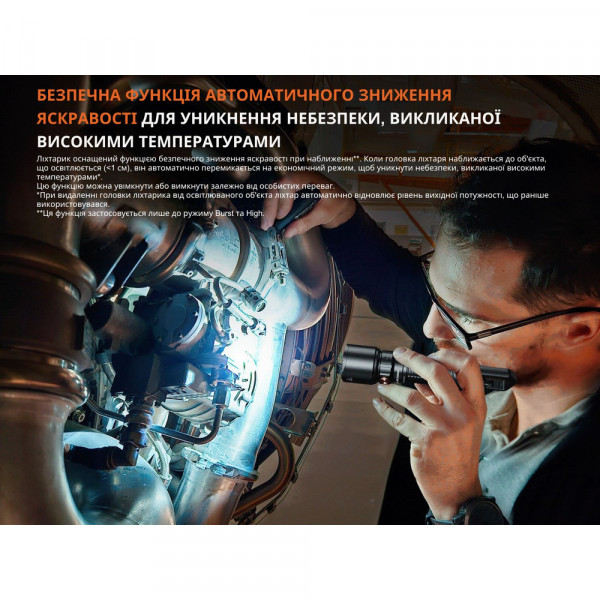 Ліхтар професійний Fenix WF25RM з магнітною зарядкою