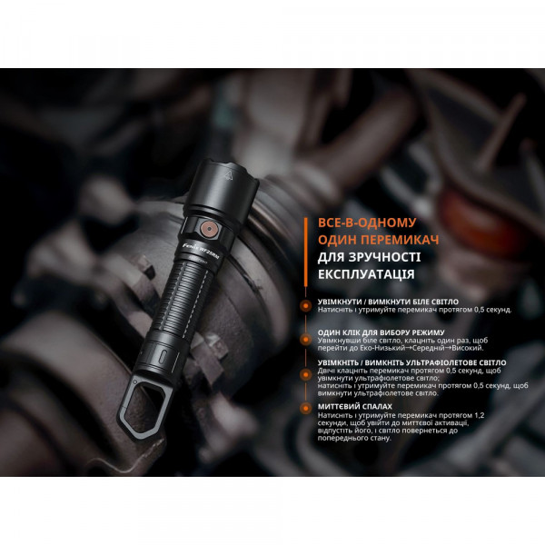 Ліхтар професійний Fenix WF25RM з магнітною зарядкою