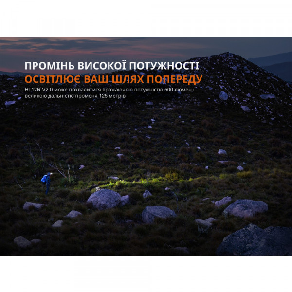 Ліхтар налобний Fenix HL12R V2.0 фіолетовий