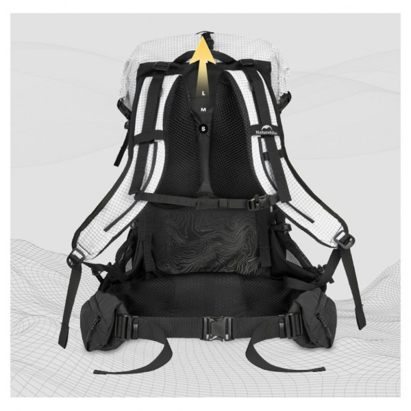Рюкзак туристичний Naturehike Helium CNK2450XB016, 40 л, білий, M