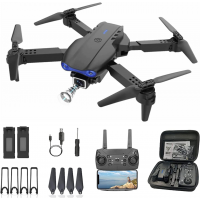 Детский Квадрокоптер E99 pro   с камерой мини дрон для детей, до 20 мин. полета + 2 аккумулятора/кейс/батарейки