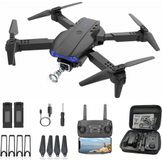 Детский Квадрокоптер E99 pro   с камерой мини дрон для детей, до 20 мин. полета + 2 аккумулятора/кейс/батарейки