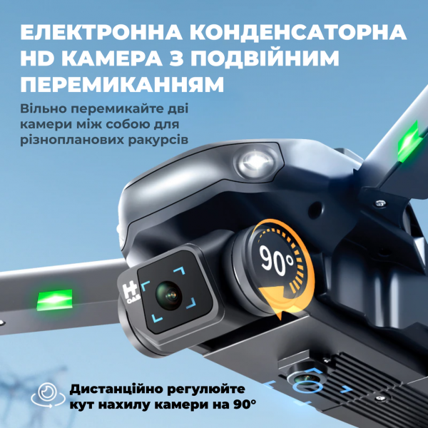 Квадрокоптер с камерой F196 - дрон 4К HD , БК моторы, до 15 мин. + кейс/батарейки 1 + аккумулятор
