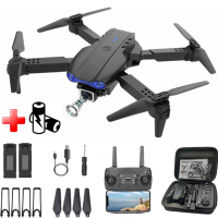 Мини квадрокоптер дрон с камерой для ребенка E99 pro - коптер до 15 мин. полета + кейс + батарейки